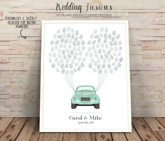 Свадьба - guestbook alternative, guestbook printable, Wedding Tree, wedding car fingerprint, Wedding Guest Book, wedding guestbook ideas, guest book