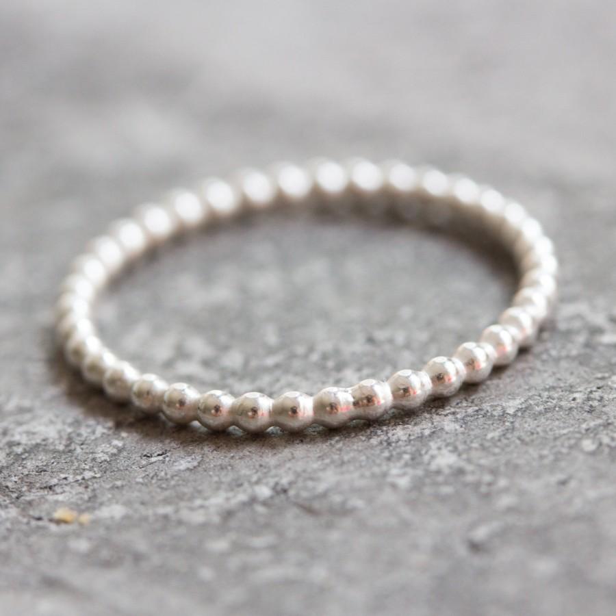 Wedding - Dots - stacking ring, Sterling silver stackable ring