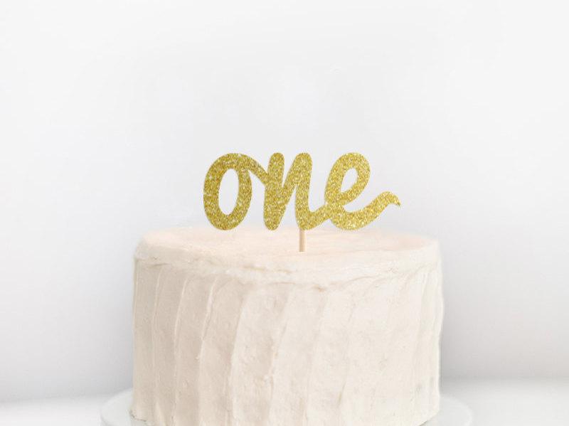 Mariage - One cake topper, Glitter One Birthday Cake Topper, Cake Smash, Photo Shoot Prop, Age Cake Topper, Number Cake Topper, 1st Birthday Shoot