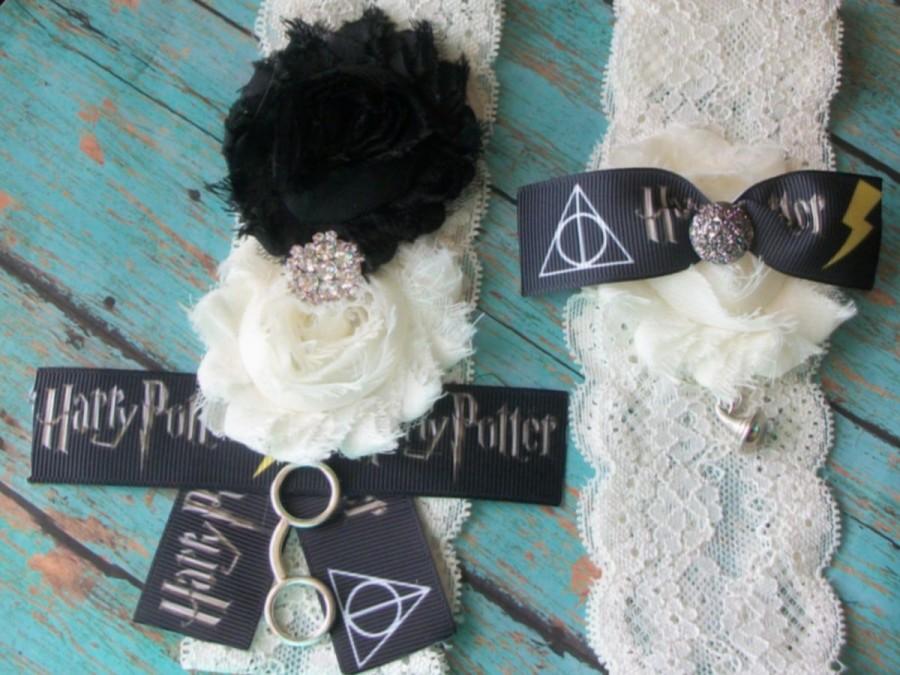 Hochzeit - Harry Potter Inspired Wedding Garter,Garter,Hogwarts House,Ravenclaw Lace Garter,Garter,Plus Size Garter,Harry Potter Fan,Geeky Wedding