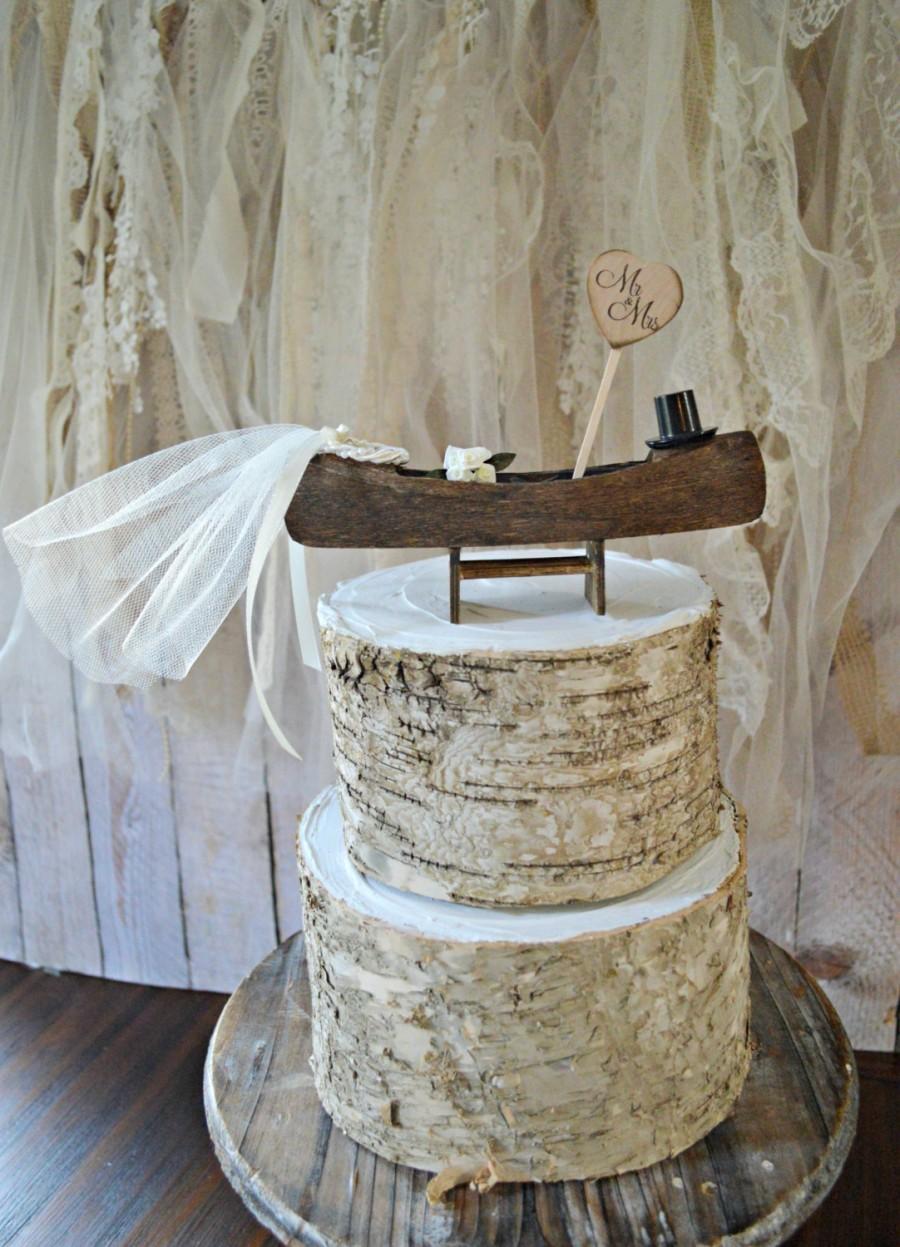 Mariage - Gone Fishing wedding cake topper-fishing-bride and groom-hunting-outdoors-wedding cake topper-fishing pole-rustic-wedding-fish lover-bass