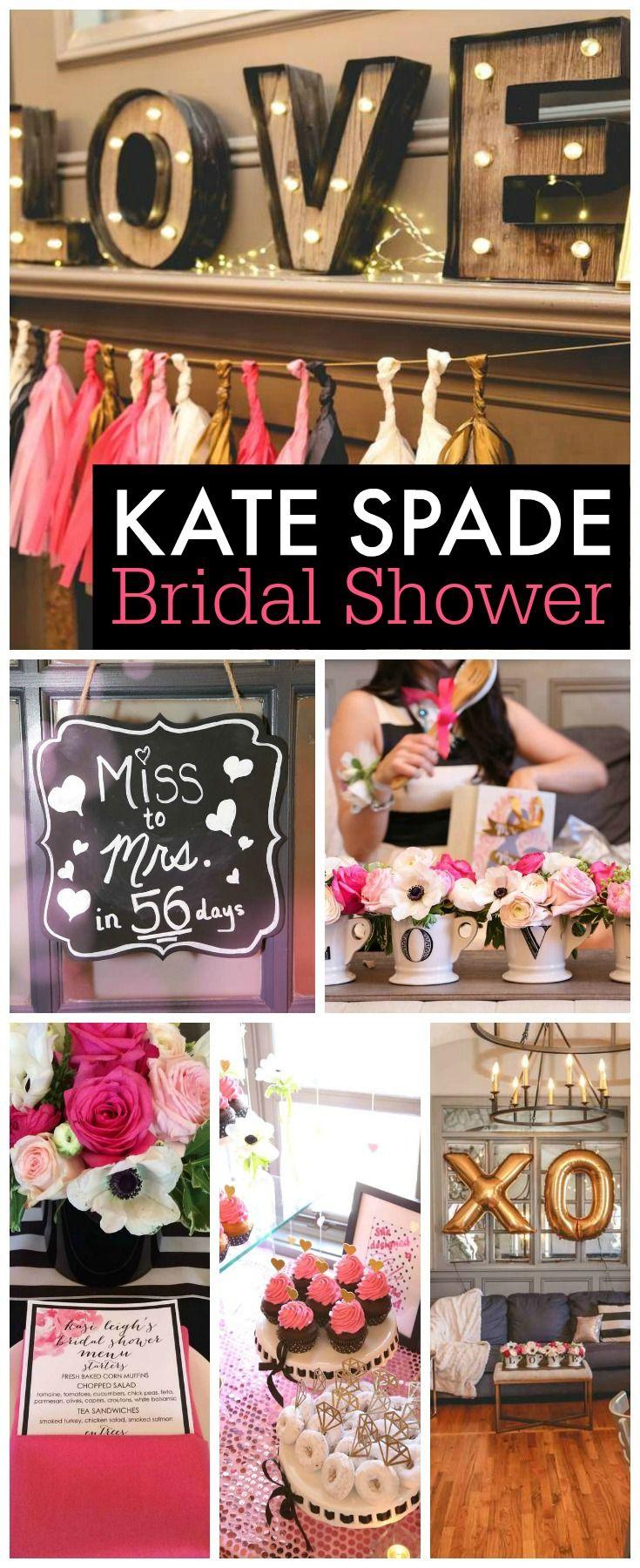 Mariage - Black, White, Pink & Gold / Bridal/Wedding Shower "Kasi's Kate Spade Inspired Bridal Shower"