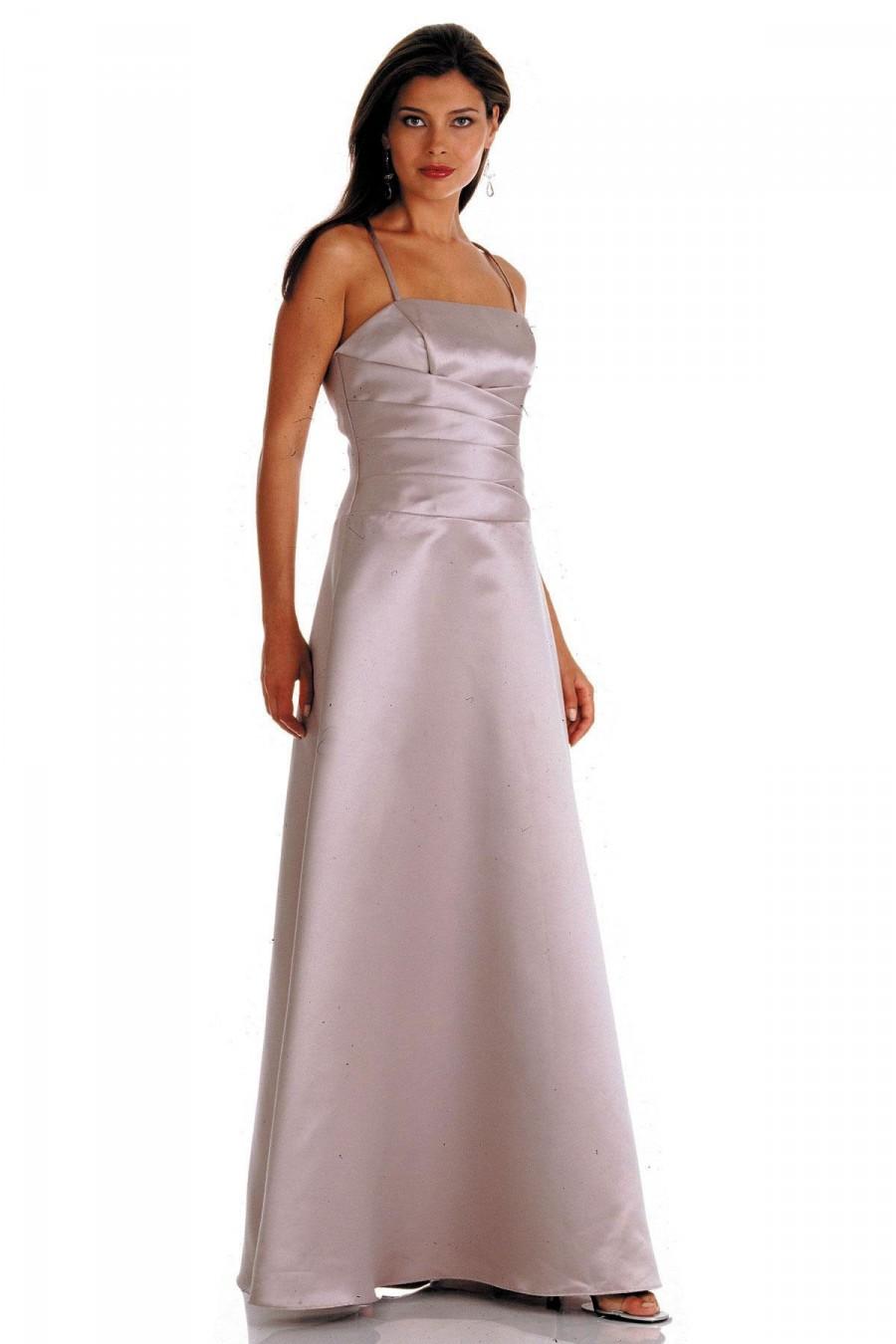 Hochzeit - Simple A-line Spaghetti Straps Draping Ruching Floor-length Satin Bridesmaid Dresses - Elegant Evening Dresses