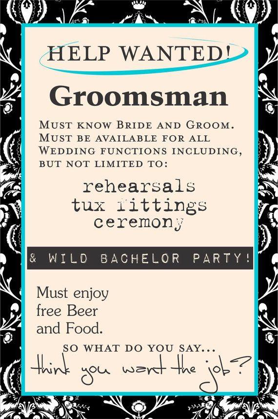 Hochzeit - Groomsman Liquor Labels - Beer Bottle And Wine Labels - Custom Will You Be My Groomsman - Best Man Bottle Label - Whiskey Label - 6 Labels