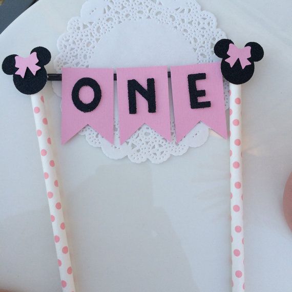 Hochzeit - Minnie Mouse Birthday Cake Topper