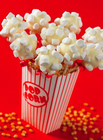 Hochzeit - Popcorn Cake Pop Centerpiece – Edible Crafts