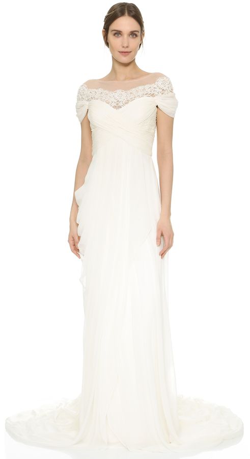 Hochzeit - Shopbop.com - Marchesa Grecian Illusion Gown