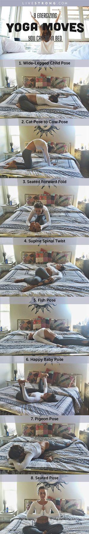Hochzeit - ​8 Energizing Yoga Moves You Can Do In Bed