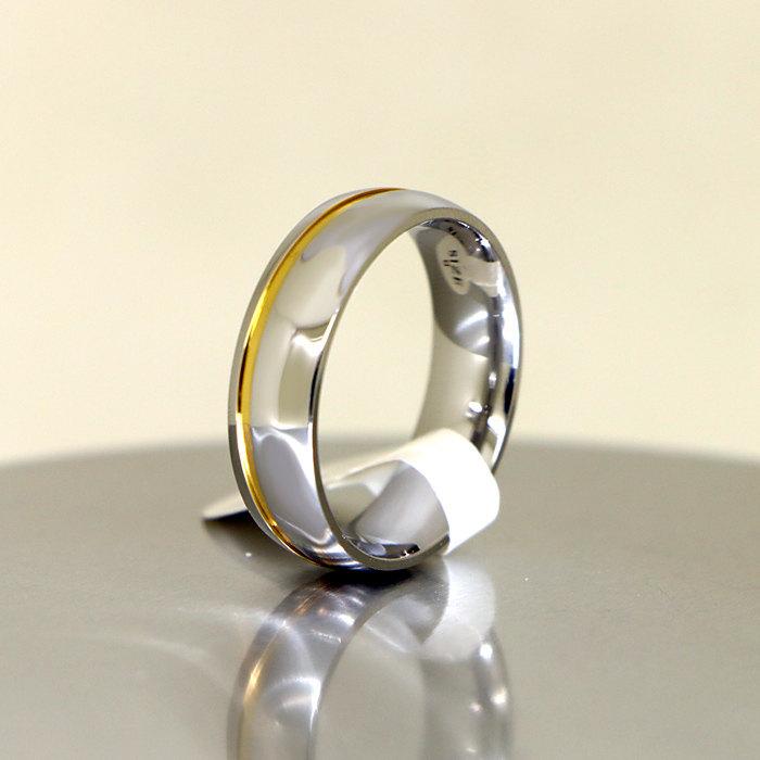 Mariage - Engraved Unique Titanium Promise Ring for Men (Free Engraving)