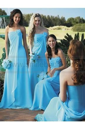 Свадьба - Strapless Formal Flower Trimed Floor_length Bridesmaid Dress - Parent-Child Bridesmaid Dresses New - Bridesmaid Dresses