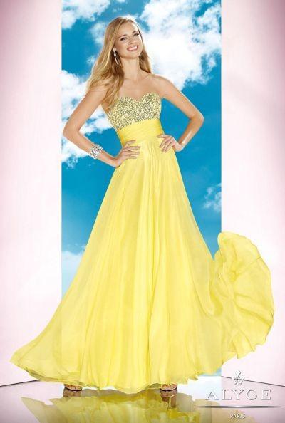 زفاف - Alyce 35588 BDazzle Pleated Waist Evening Dress - Brand Prom Dresses