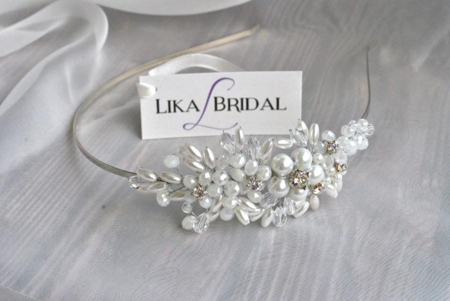 Свадьба - Bridal Headband Wedding Headband Crystal Headband Bridal Headpiece Wedding Headpiece Bridal Wreath Hair Comb Wedding Accessories Hair Wreath