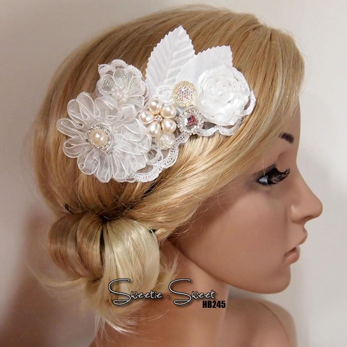 Свадьба - Bridal Hair Comb, Wedding Hair Comb, bridal Fascinator, Wedding Fascinator, Bridal Head piece, Wedding Hair Accessories HB245