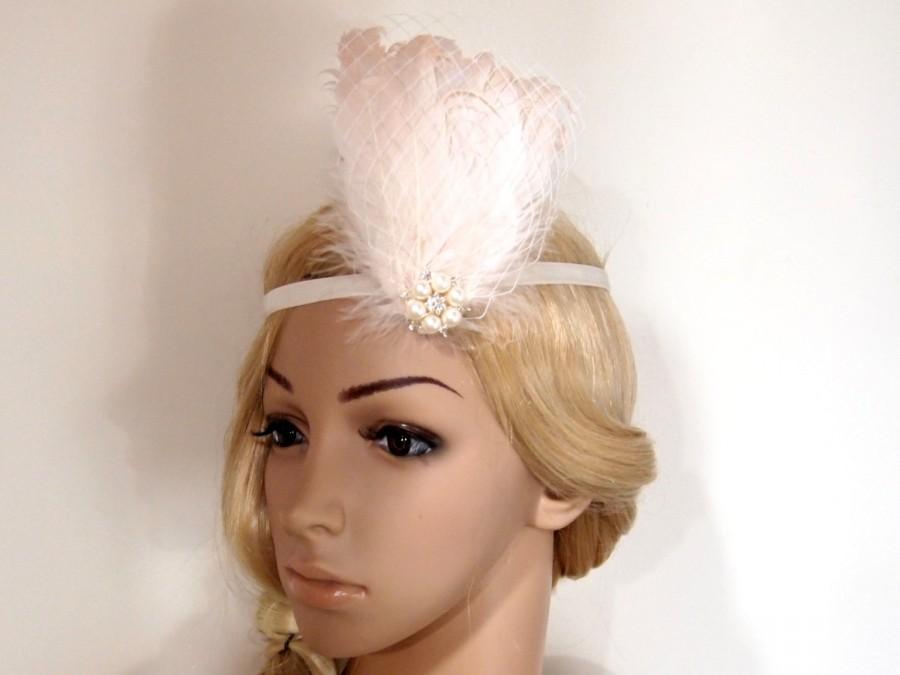 Mariage - Gatsby Headpiece, Gatsby Headband, gatsby hair clip, flapper headpiece, Flapper Hair Clip, Bridal Headpiece, Peacock fascinator HB225