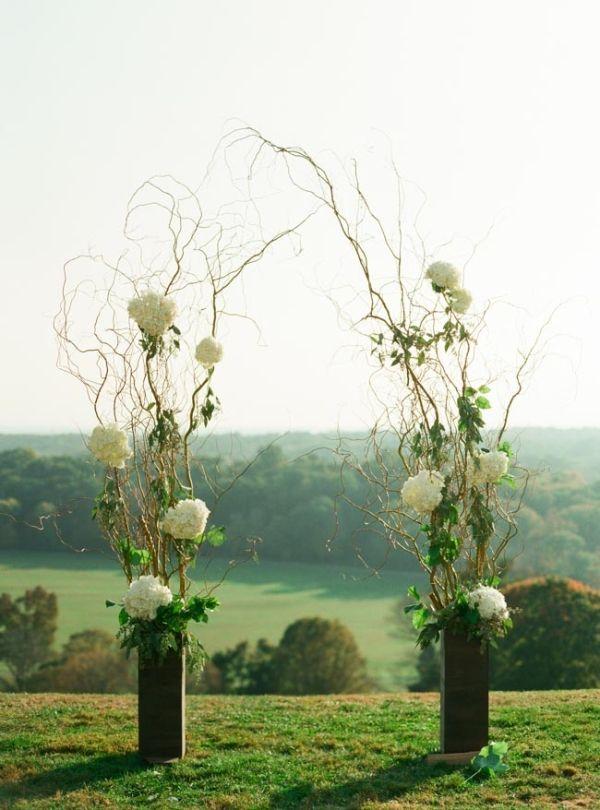 زفاف - Branch And Hydrangea Wedding Arch