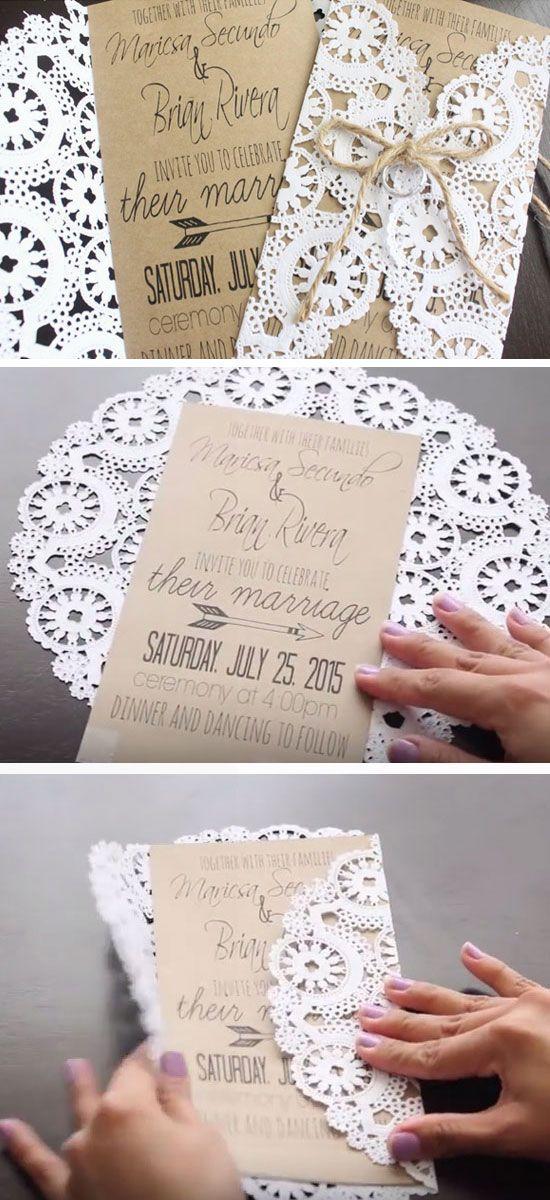 Свадьба - 50 Unique DIY Wedding Invitation Ideas