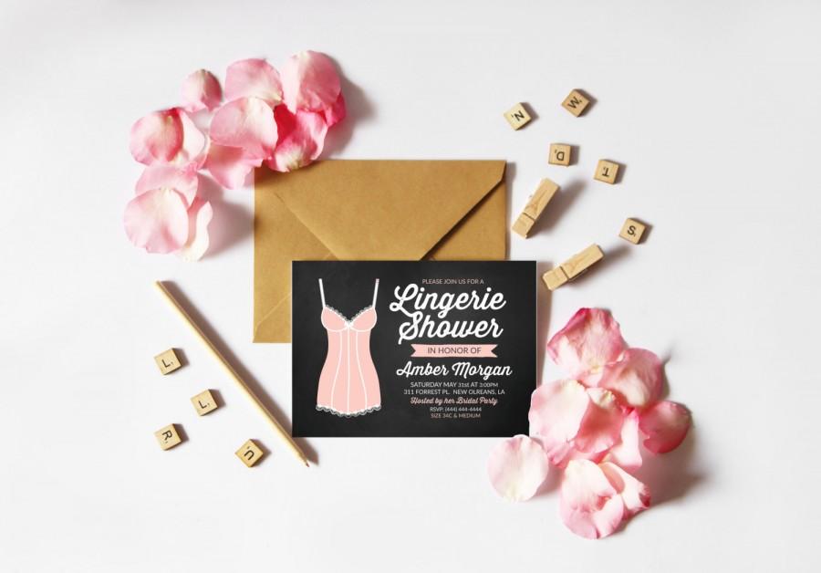 Mariage - Retro Lingerie Shower Invitation (Printable)