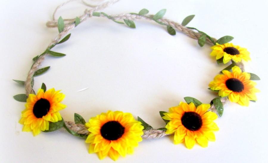 Wedding - Sunflower Tieback Festival Headband