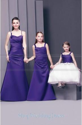 زفاف - 2013 Spaghetti Straps Ruched A Line Floor Length Bridesmaid Wedding Gowns - Parent-Child Bridesmaid Dresses New - Bridesmaid Dresses