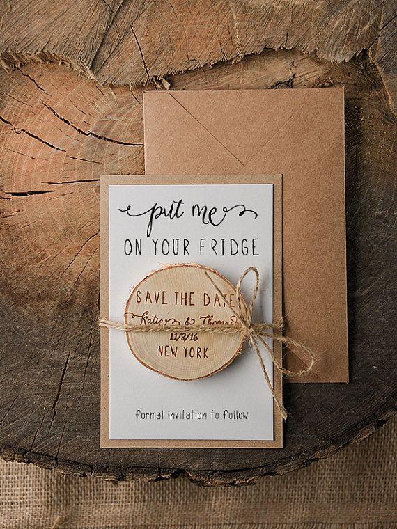 Mariage - Save The Date Magnets (20), Rustic Wood Save The Date, Engaved Save The Date Magnets,Wooden Save The Date Magnets, Model No: 05/mg/std