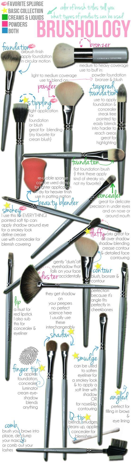 Hochzeit - Brushology: Know Your Makeup Brushes