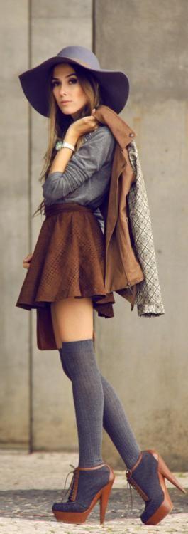 Mariage - Mini Brown Skirt