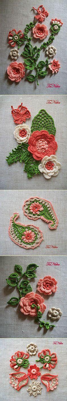 Mariage - knitted flowers