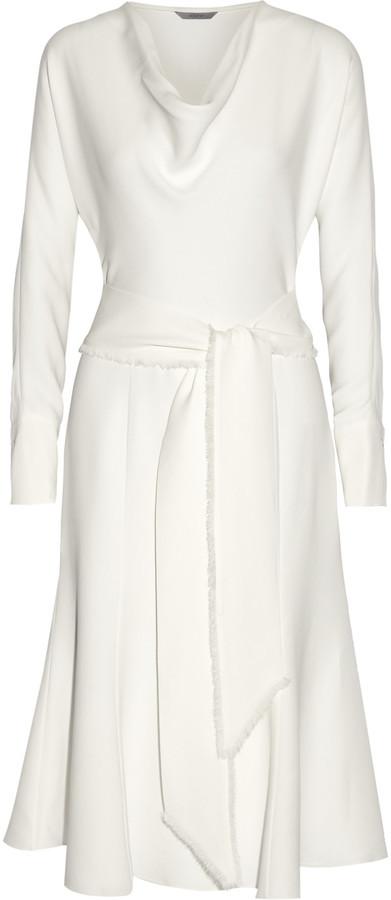 Mariage - Maiyet Belted silk-crepe dress