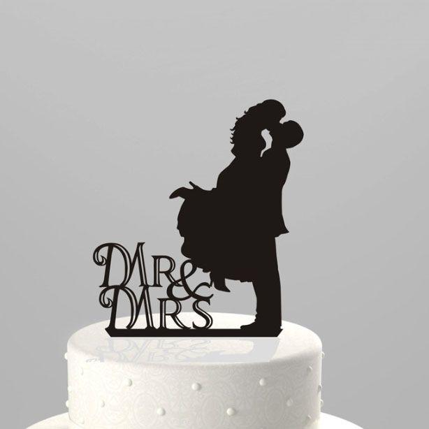 Hochzeit - Acrylic Bride And Groom Wedding Cake Topper