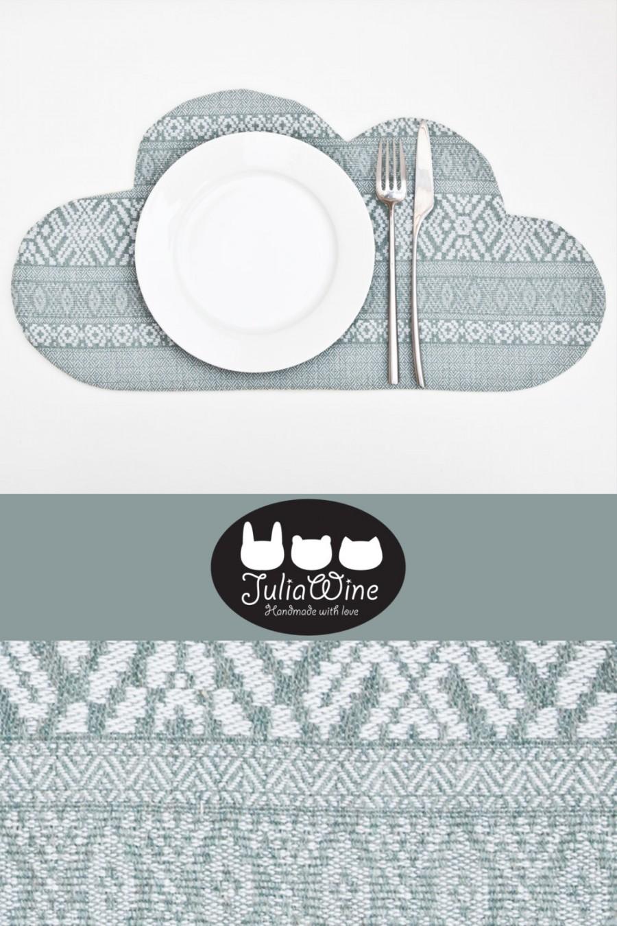 Hochzeit - Tribal Placemat, Cloud Linen Placemat, kitchen decor, Table Linens, Housewarming Gifts, Table Placemats, Mother Day Gift