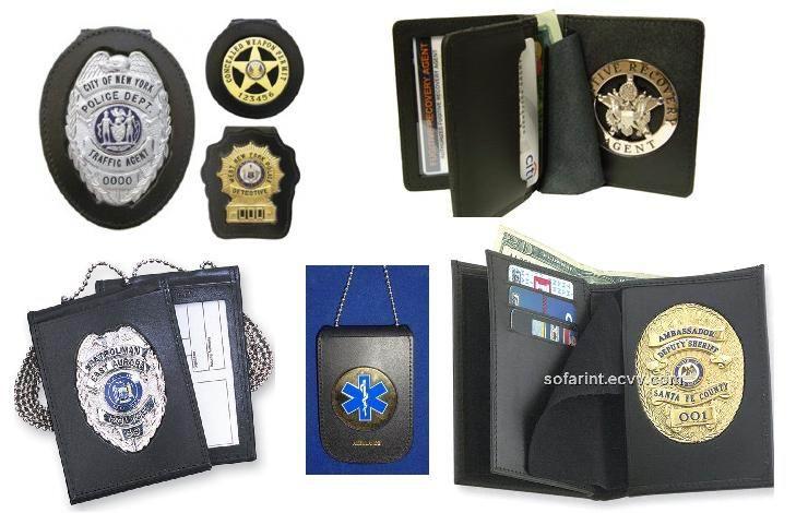 Свадьба - Leather Badge Holder Wallet & Purse