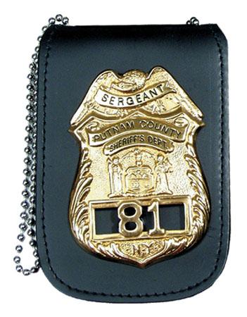 زفاف - Leather Neck Chain Badge Holder