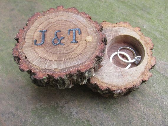 زفاف - Oak Ring Box 