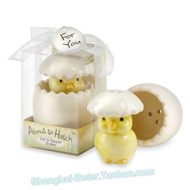 Wedding - "About to Hatch" Baby Chick Salt & Pepper Shaker Baby Shower Favors	BETER-TC015