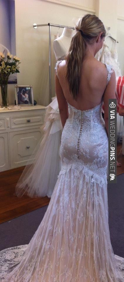 زفاف - Open Back Lace Wedding Dress