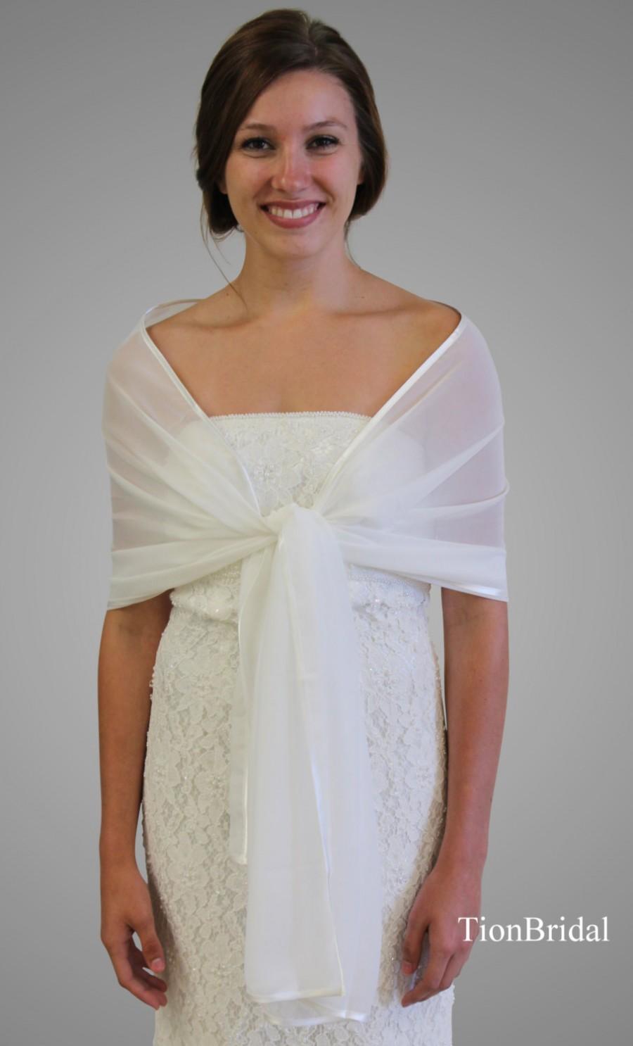 Chiffon Shawl Ivory Chiffon Bridal Wrap Wedding Stole Ivory 7139ch 2578194 Weddbook 1673