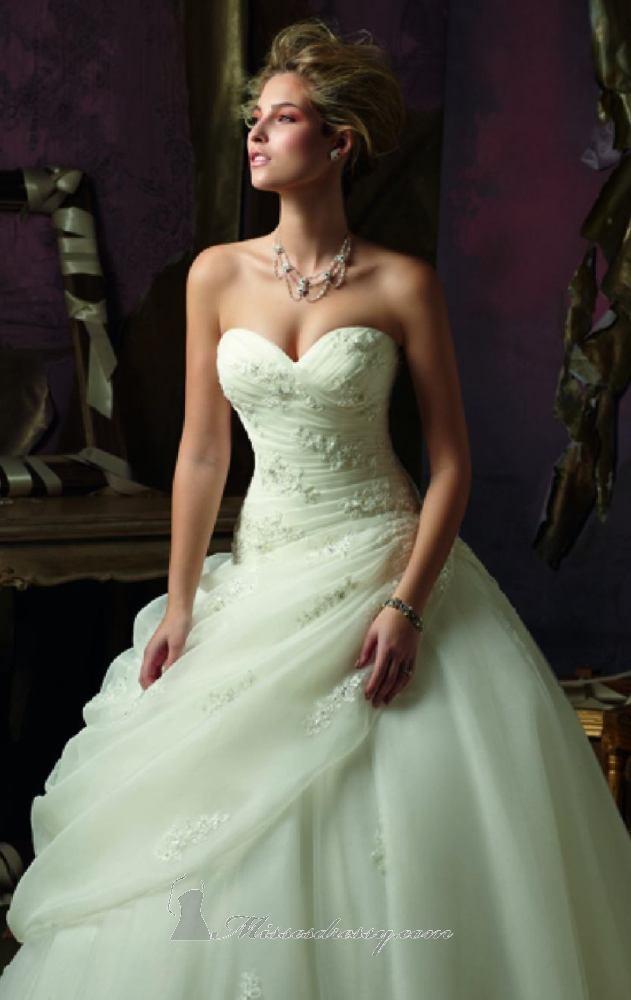 Wedding - 2014 Cheap Strapless Wedding Gown by Mori Lee 4973 Dress - Cheap Discount Evening Gowns