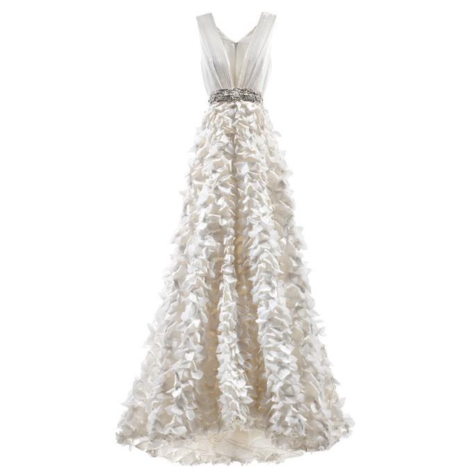 Hochzeit - Badgley Mischka Bride - Sleeveless Ruffled Silk Organza A-Line Wedding Dress - Stunning Cheap Wedding Dresses