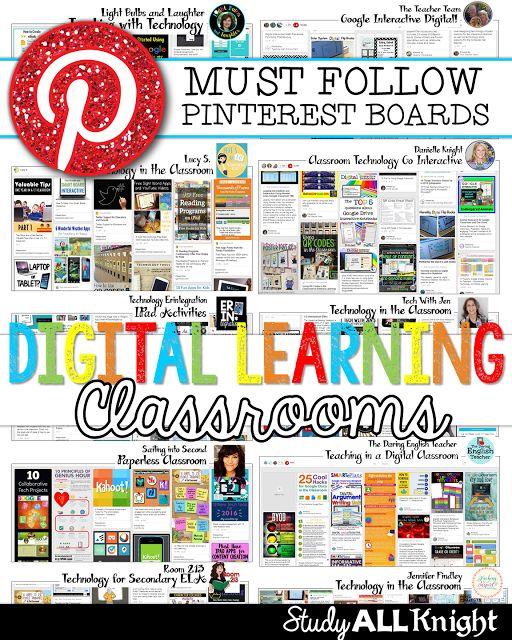 Hochzeit - Top Technology Pinterest Boards For Teachers To Follow (Study All Knight)