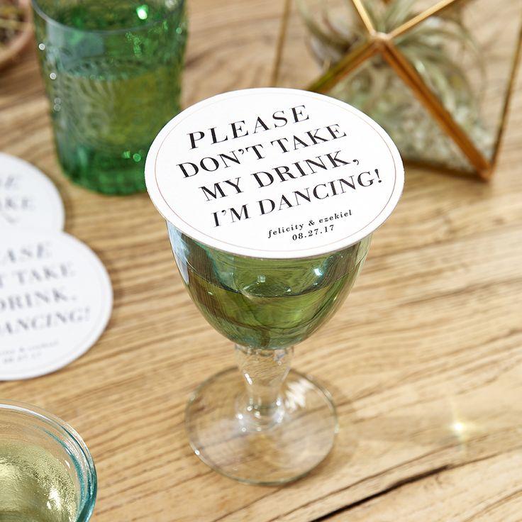 Mariage - Attention Please - Custom Coasters In Black Or White 
