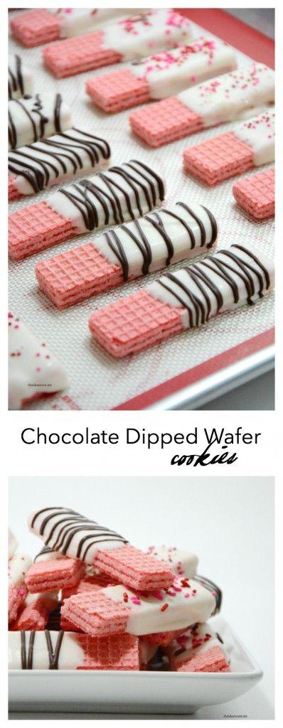 Свадьба - Chocolate Dipped Wafer Cookies