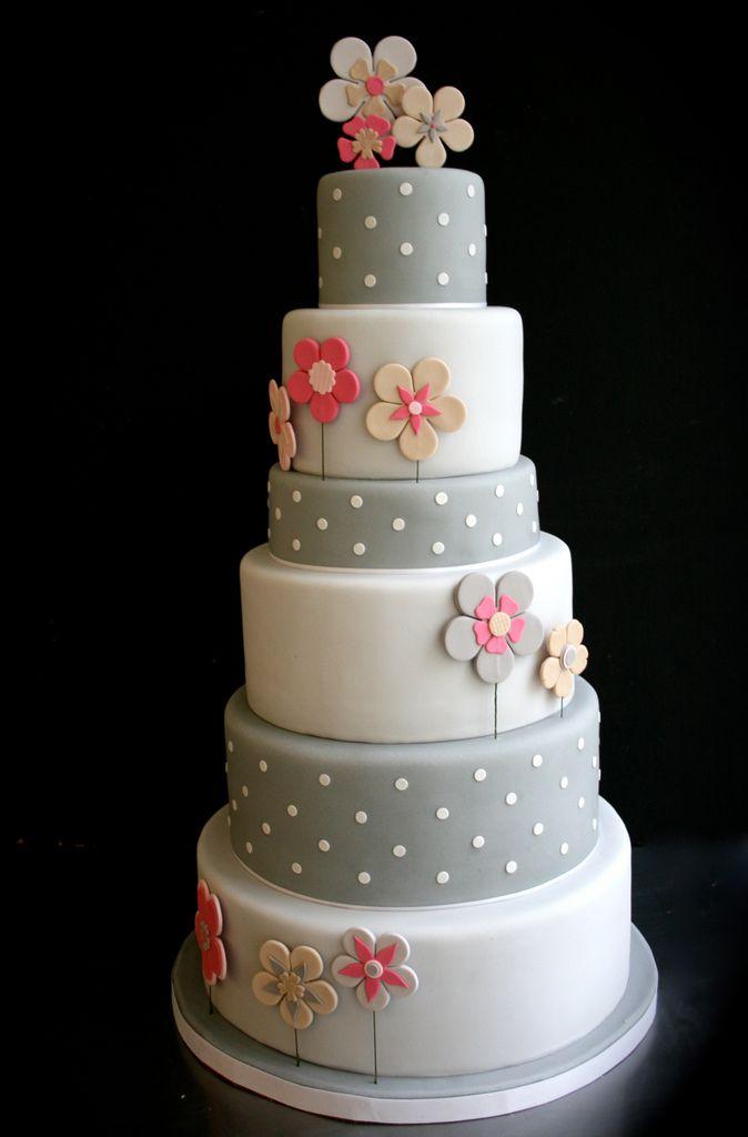 Wedding - Pink And Gray Cakes