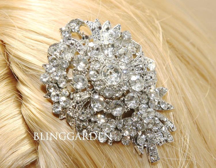 Hochzeit - Bridal Hair Comb, Vintage Style Wedding Hair Comb, Crystal Hair Comb, Wedding Hair Accessory, Rhinestone Bridal Hair Comb,Headband,Hair Clip
