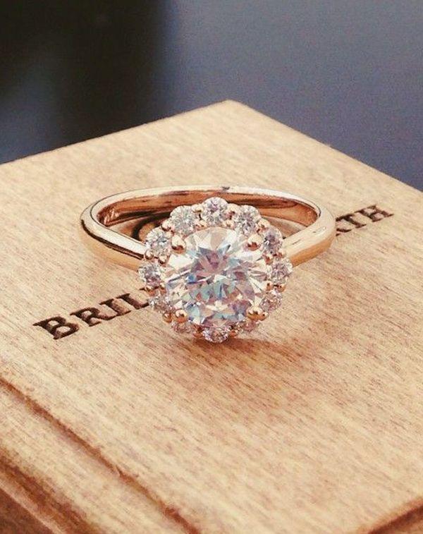 Mariage - 12 Impossibly Beautiful Rose Gold Wedding Engagement Rings