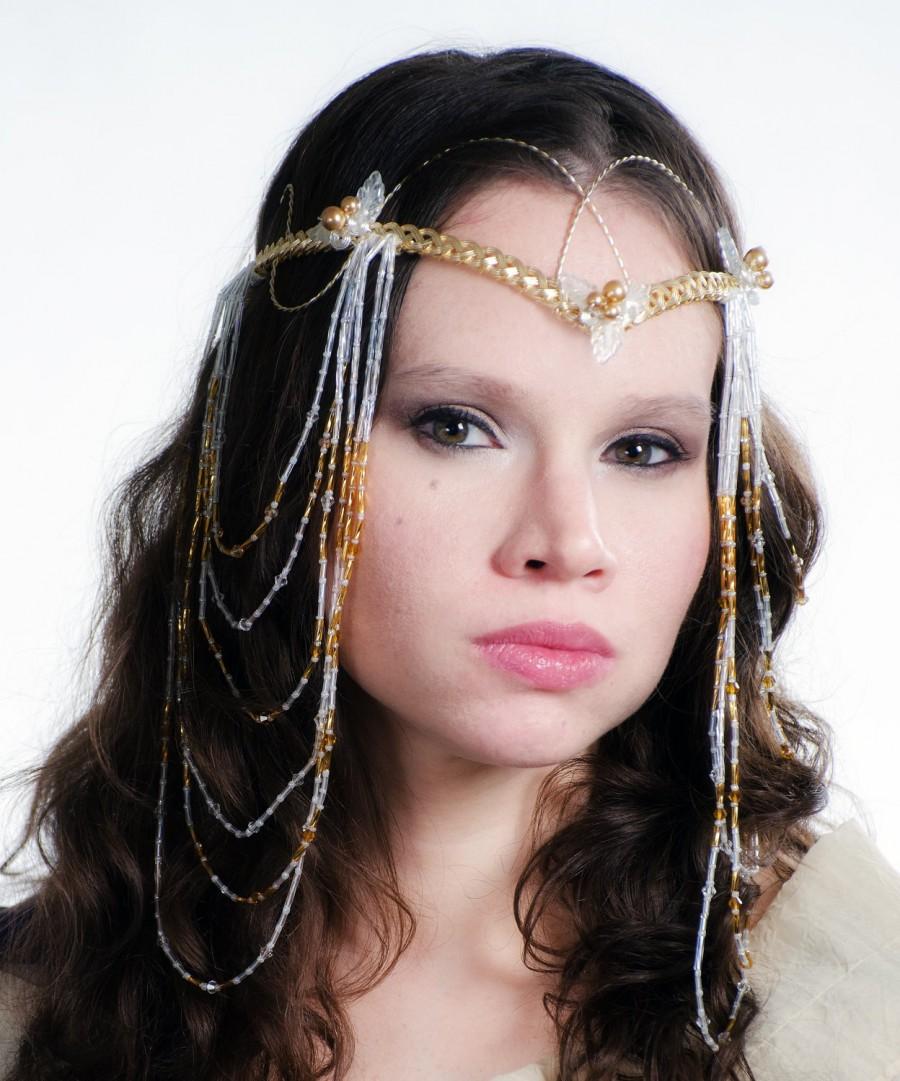 Hochzeit - Custom Elven Wedding Headdress Art Nouveau