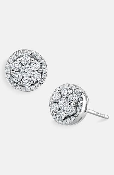Hochzeit - Bony Levy Flower Button Diamond Earrings (Nordstrom Exclusive)