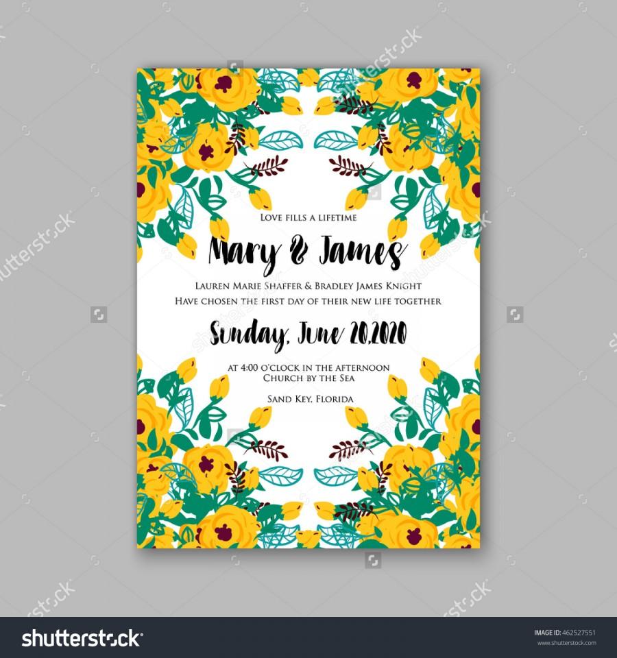 Mariage - Wedding invitation template.Vector design elements.