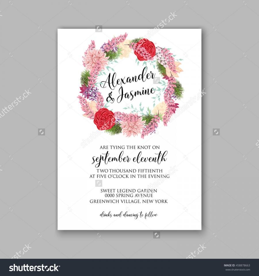 Свадьба - Wedding card or invitation with abstract floral background. Greeting postcard in grunge or retro vector Elegance pattern with flowers roses floral illustration vintage style Valentine anniversary