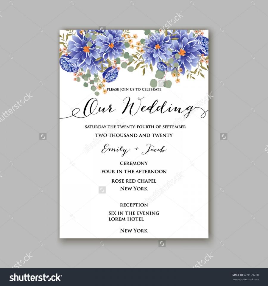 Hochzeit - Wedding invitation or card with beautiful roses