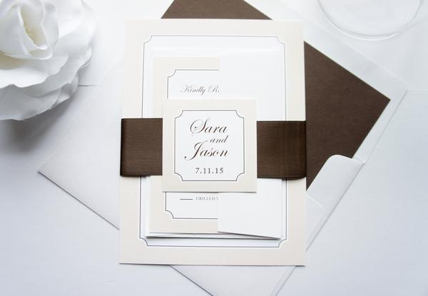 زفاف - Classic Monogram Wedding Invitation - SAMPLE SET